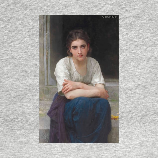 Reverie Sur le Seuil by William-Adolphe Bouguereau by Classic Art Stall